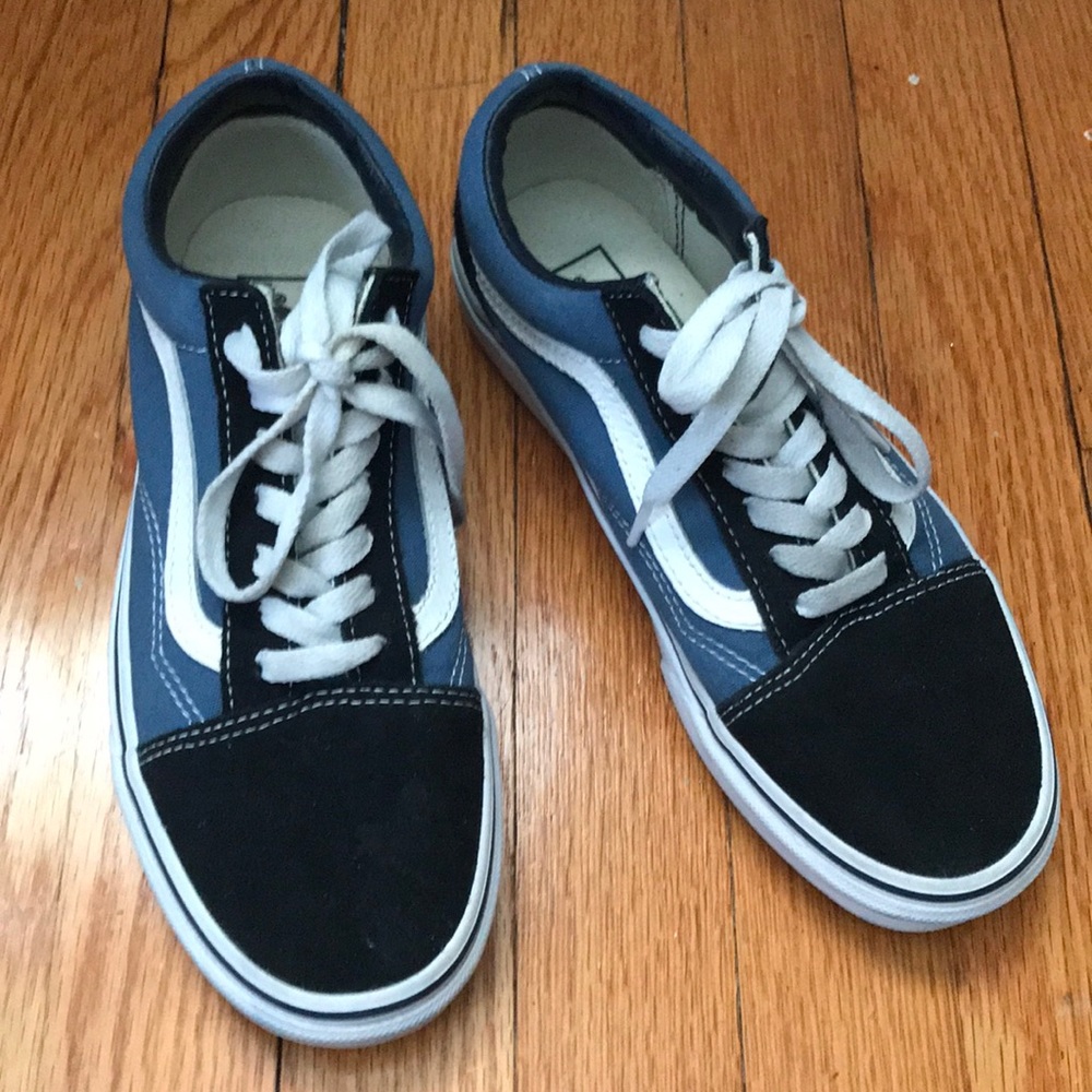 Navy and black old skool Vans SZ WOMENS 7